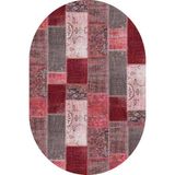 Napoli Home Dijital Baskılı Kaymaz Taban Yıkanabilir Oval 2'li Klozet Takımı Banyo Paspası NOKZ-HT-980 - Pembe - 2’li