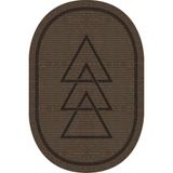 Napoli Home Dijital Baskılı Kaymaz Taban Yıkanabilir Oval 2'li Klozet Takımı Banyo Paspası NOKZ-SD-1066 - Kahverengi - 2’li