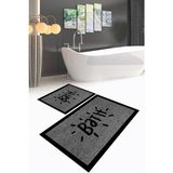 Napoli Home Dijital Baskılı Kaymaz Yıkanabilir Bath Ikili Banyo Takımı Klozet Takımı, N-Klozet-10-Gri, - Renkli - Paspas