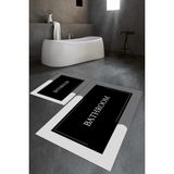 Napoli Home Dijital Baskılı Kaymaz Yıkanabilir Bathroom Ikili Banyo Takımı Klozet Takımı, N-Klozet-02-Siyah, - Renkli - Paspas