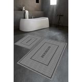 Napoli Home Dijital Baskılı Kaymaz Yıkanabilir Bathroom Ikili Banyo Takımı Klozet Takımı, N-Klozet-04-Gri, - Renkli - Paspas