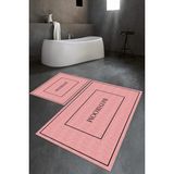Napoli Home Dijital Baskılı Kaymaz Yıkanabilir Bathroom Ikili Banyo Takımı Klozet Takımı, N-Klozet-04-Pembe, - Renkli - Paspas