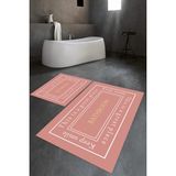 Napoli Home Dijital Baskılı Kaymaz Yıkanabilir Bathroom Ikili Banyo Takımı Klozet Takımı, N-Klozet-05-Pembe, - Renkli - Paspas