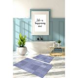 Napoli Home Dijital Baskılı Yıkanabilir Kaymaz Kilim Görünümlü Banyo Paspası Klozet Takımı, Klozet-88-Lila,