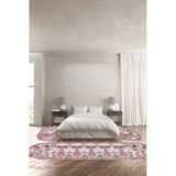 Napoli Home Dijital Kaymaz Taban Yıkanabilir Modern Çerçeveli Desenli Oval Üçlü Yatak Odası