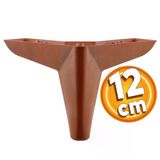 Napoli Lüks Mobilya Kanepe Sehpa Puf Koltuk Ayağı 12 Cm Kahverengi Ahşap Desenli Baza Ayakları