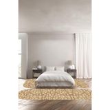 Napolihome Baskılı Kaymaz Taban Yıkanabilir Çakıl Desenli Oval Üçlü Yatak Odası Takımı,Krem 100 X 100