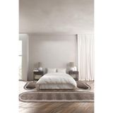 Napolihome Baskılı Kaymaz Taban Yıkanabilir Çerçeve Modelli Oval Üçlü Yatak Odası,Vizon 100 X 100