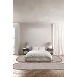 Napolihome Baskılı Kaymaz Taban Yıkanabilir Modern Çerçeve Desenli Oval Üçlü Yatak Odası,Vizon 100 X 100