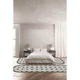 Napolihome Baskılı Kaymaz Taban Yıkanabilir Modern Çerçeve Modelli Oval Üçlü Yatak Odası,Gold 100 X 100