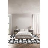 Napolihome Baskılı Kaymaz Taban Yıkanabilir Modern Kilim Desenli Oval Üçlü Yatak Odası,Gri 100 X 100
