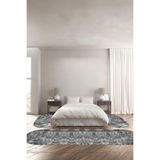 Napolihome Baskılı Kaymaz Taban Yıkanabilir Modern Sade Oval Üçlü Yatak Odası Takımı,Gri 100 X 100 YO-O-MODERN-215