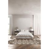 Napolihome Baskılı Kaymaz Taban Yıkanabilir Modern Sade Oval Üçlü Yatak Odası Takımı,Kahverengi 100 X 100 YO-O-MODERN-215