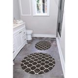 Napolihome Baskılı Yıkanabilir Sade Kupa Desenli Yuvarlak Banyo Paspası Klozet Takımı,Vizon 100 X 100