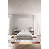 Napolihome Dijital Baskı Kaymaz Taban Yıkanabilir Modern Sade Çizgili Üçlü Yatak Odası Takımı,Renkli 100 X 100