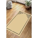 Napolihome Dijital Baskılı Kaymaz Taban Yıkanabilir Hediyelik Çeyizlik Namazlık Seccade,Bej 70 X 130 SECCADE-68