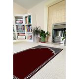 Napolihome Dijital Baskılı Kaymaz Taban Yıkanabilir Hediyelik Çeyizlik Namazlık Seccade,Bordo 70 X 130 SECCADE-62