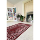 Napolihome Dijital Baskılı Kaymaz Taban Yıkanabilir Hediyelik Çeyizlik Namazlık Seccade,Bordo 70 X 130 SECCADE-65