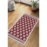 Napolihome Dijital Baskılı Kaymaz Taban Yıkanabilir Hediyelik Çeyizlik Namazlık Seccade,Bordo 70 X 130 SECCADE-66