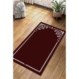 Napolihome Dijital Baskılı Kaymaz Taban Yıkanabilir Hediyelik Çeyizlik Namazlık Seccade,Bordo 70 X 130 SECCADE-68