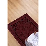 Napolihome Dijital Baskılı Kaymaz Taban Yıkanabilir Hediyelik Çeyizlik Namazlık Seccade,Bordo 70 X 130 SECCADE-84