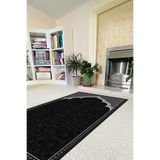 Napolihome Dijital Baskılı Kaymaz Taban Yıkanabilir Hediyelik Çeyizlik Namazlık Seccade,Gri 70 X 130 SECCADE-62