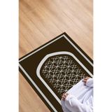 Napolihome Dijital Baskılı Kaymaz Taban Yıkanabilir Hediyelik Çeyizlik Namazlık Seccade,Kahverengi 70 X 130 SECCADE-81