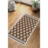 Napolihome Dijital Baskılı Kaymaz Taban Yıkanabilir Hediyelik Çeyizlik Namazlık Seccade,Kahverengi-Krem 70 X 130