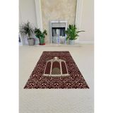 Napolihome Dijital Baskılı Kaymaz Taban Yıkanabilir Hediyelik Çeyizlik Namazlık Seccade,Kırmızı 70 X 130 SECCADE-54