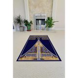 Napolihome Dijital Baskılı Kaymaz Taban Yıkanabilir Hediyelik Çeyizlik Namazlık Seccade,Lacivert 70 X 130 SECCADE-55