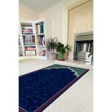 Napolihome Dijital Baskılı Kaymaz Taban Yıkanabilir Hediyelik Çeyizlik Namazlık Seccade,Lacivert 70 X 130 SECCADE-62