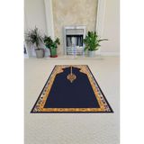 Napolihome Dijital Baskılı Kaymaz Taban Yıkanabilir Hediyelik Çeyizlik Namazlık Seccade,Mavi 70 X 130 SECCADE-53