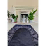 Napolihome Dijital Baskılı Kaymaz Taban Yıkanabilir Hediyelik Çeyizlik Namazlık Seccade,Mavi 70 X 130 SECCADE-57