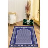 Napolihome Dijital Baskılı Kaymaz Taban Yıkanabilir Hediyelik Çeyizlik Namazlık Seccade,Mavi 70 X 130 SECCADE-75