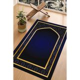 Napolihome Dijital Baskılı Kaymaz Taban Yıkanabilir Hediyelik Çeyizlik Namazlık Seccade,Mavi 70 X 130 SECCADE-79