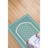 Napolihome Dijital Baskılı Kaymaz Taban Yıkanabilir Hediyelik Çeyizlik Namazlık Seccade,Turkuaz 70 X 130 SECCADE-81