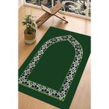 Napolihome Dijital Baskılı Kaymaz Taban Yıkanabilir Hediyelik Çeyizlik Namazlık Seccade,Yeşil 70 X 130 SECCADE-80