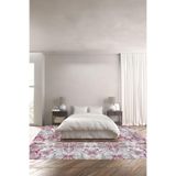 Napolihome Dijital Baskılı Kaymaz Taban Yıkanabilir Modern Kupa Desenli Üçlü Yatak Odası,Pembe 100 X 100