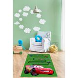 Napolihome Dijital Baskılı Yarış Araba Modelli Yıkanabilir Kaymaz Çocuk Odası Halısı,Yeşil 160 X 250
