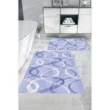 Napolihome Dijital Baskılı Yıkanabilir Kaymaz Taban Sade Modern Klasik Banyo Paspası Klozet Takımı,Lila 60 X 100
