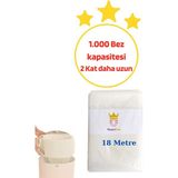 Nappy King Korbell 16 lt Çöp Kutuları ile Uyumlu Nappyking 1.000 Bebek Bezi Kapasiteli 1 Paket Korbell Çöp Poşet