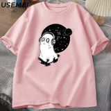 Napstablook Undertale T-Shirt Erkek Kadın Pamuk Kısa Kollu Tshirt Yaz Harajuku Erkek Giyim O - Beyaz - XL