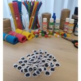 Nar Atölye 1 cm Yapışkanlı Oynar Göz Seti – Hobi, Amigurumi ve El Yapımı Ürünler İçin 20'li Paket