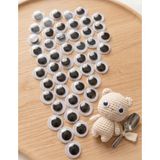 Nar Atölye 8mm Oynar Göz - Hobi, Amigurumi ve El Sanatları Için - 50 Adet - Siyah - Beyaz