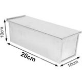 Nar Kalıp Baton Tost & Ekmek Kalıbı Kapaklı Paslanmaz Çelik 10 x 10 x 20 cm - 1 Adet