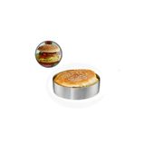 Nar kalıp Narkalıp Paslanmaz Çelik Hamburger Ekmeği Pişirme Kalıbı Çap 11 Cm Derinlik 2,5 Cm