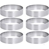 Nar Kalıp Narkalıp Paslanmaz Çelik Yuvarlak Delikli Tart Kalıbı 6 Lı Çap 8 cm Derinlik 2 cm