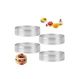 Nar kalıp Narkalıp Yuvarlak Delikli Tart Kalıbı 10 Cm 4 Lü