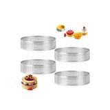 Nar kalıp Narkalıp Yuvarlak Delikli Tart Kalıbı 12cm 4 Lü
