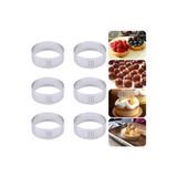 Nar kalıp Narkalıp Yuvarlak Delikli Tart Kalıbı Küçük Boy Çap 6 Cm 6 Adet